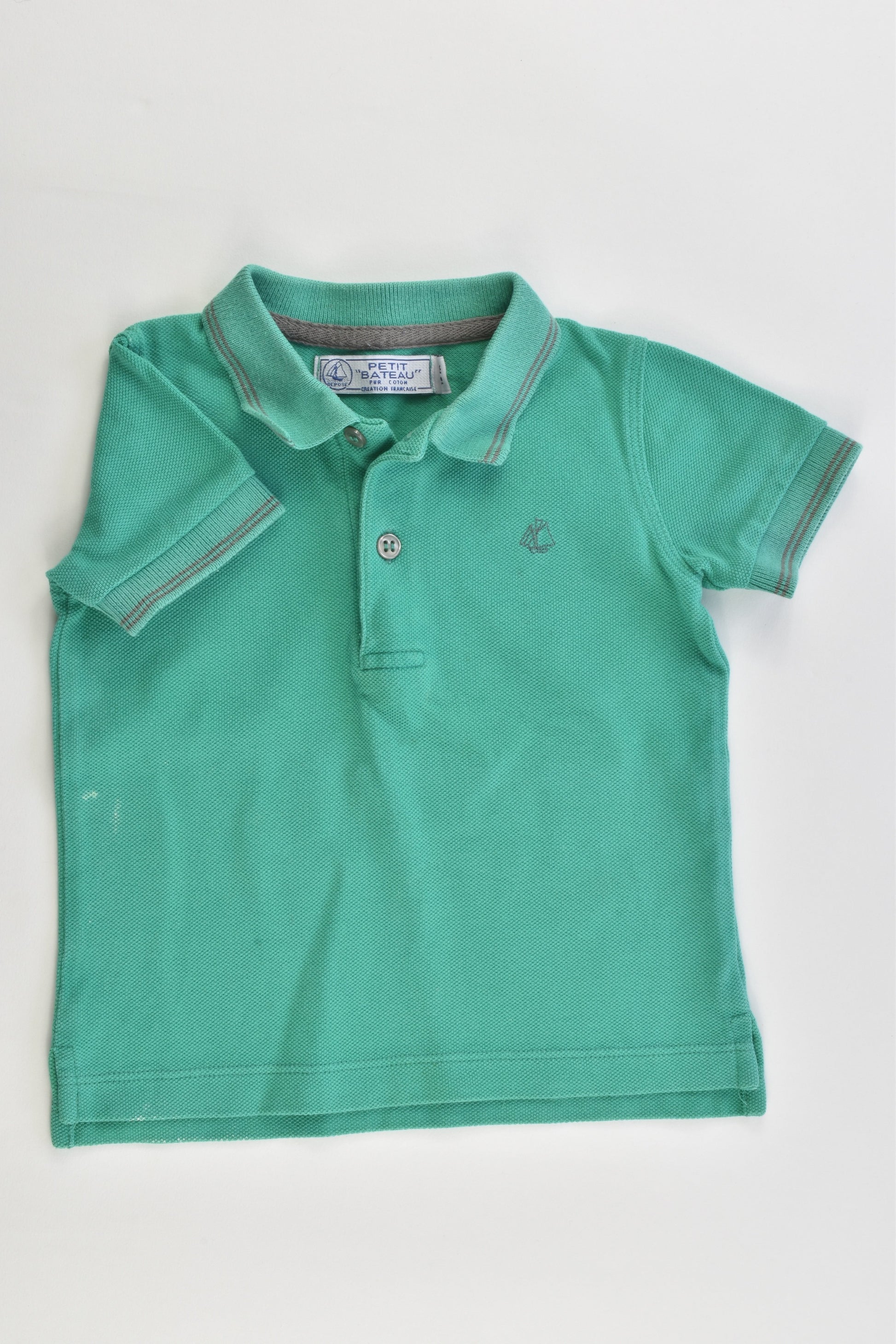 Petit Bateau (France) Size 0-1 (18 months, 81 cm) Collared T-shirt