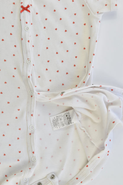Petit Bateau (France) Size 0-1 (18 months, 81 cm) Love Hearts Short Romper