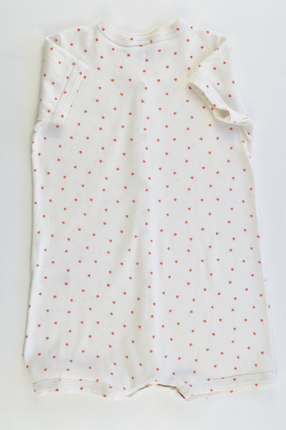 Petit Bateau (France) Size 0-1 (18 months, 81 cm) Love Hearts Short Romper
