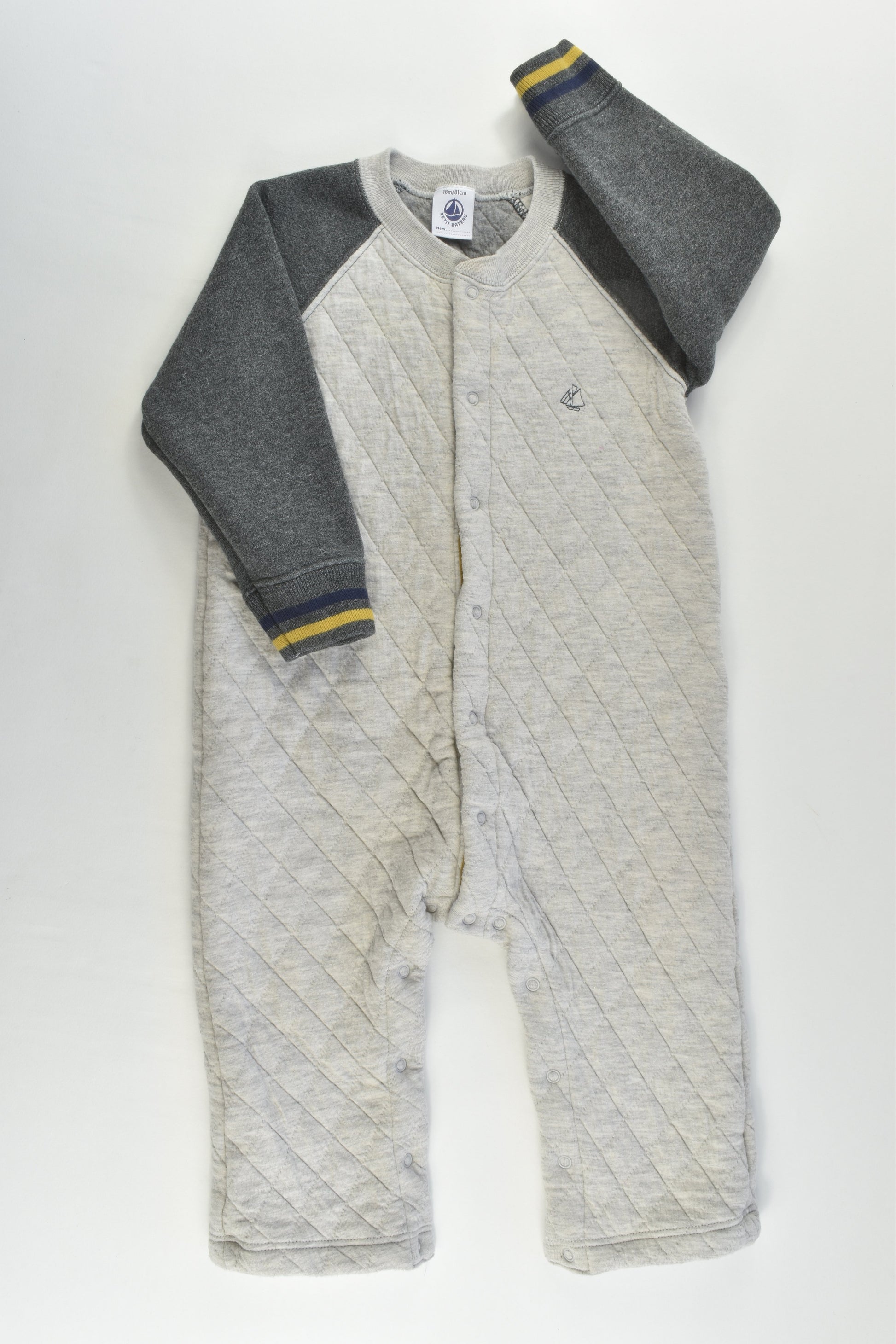 Petit Bateau (France) Size 0-1 (18 months, 81 cm) Playsuit