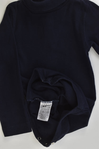 Petit Bateau (France) Size 0-1 (18 months, 81 cm) Polo Neck Bodysuit