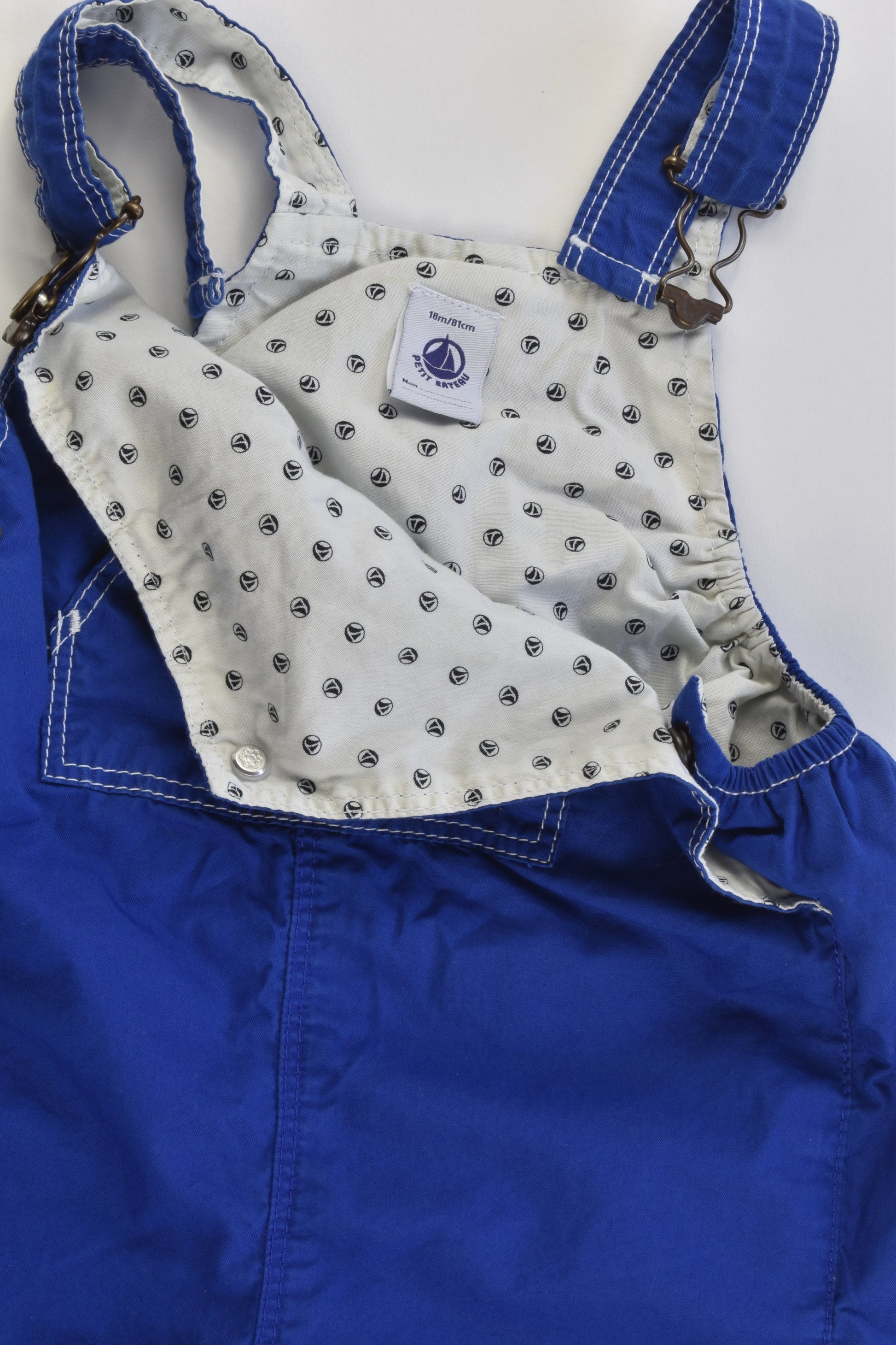 Petit Bateau (France) Size 0-1 (18 months, 81 cm) Short Overalls