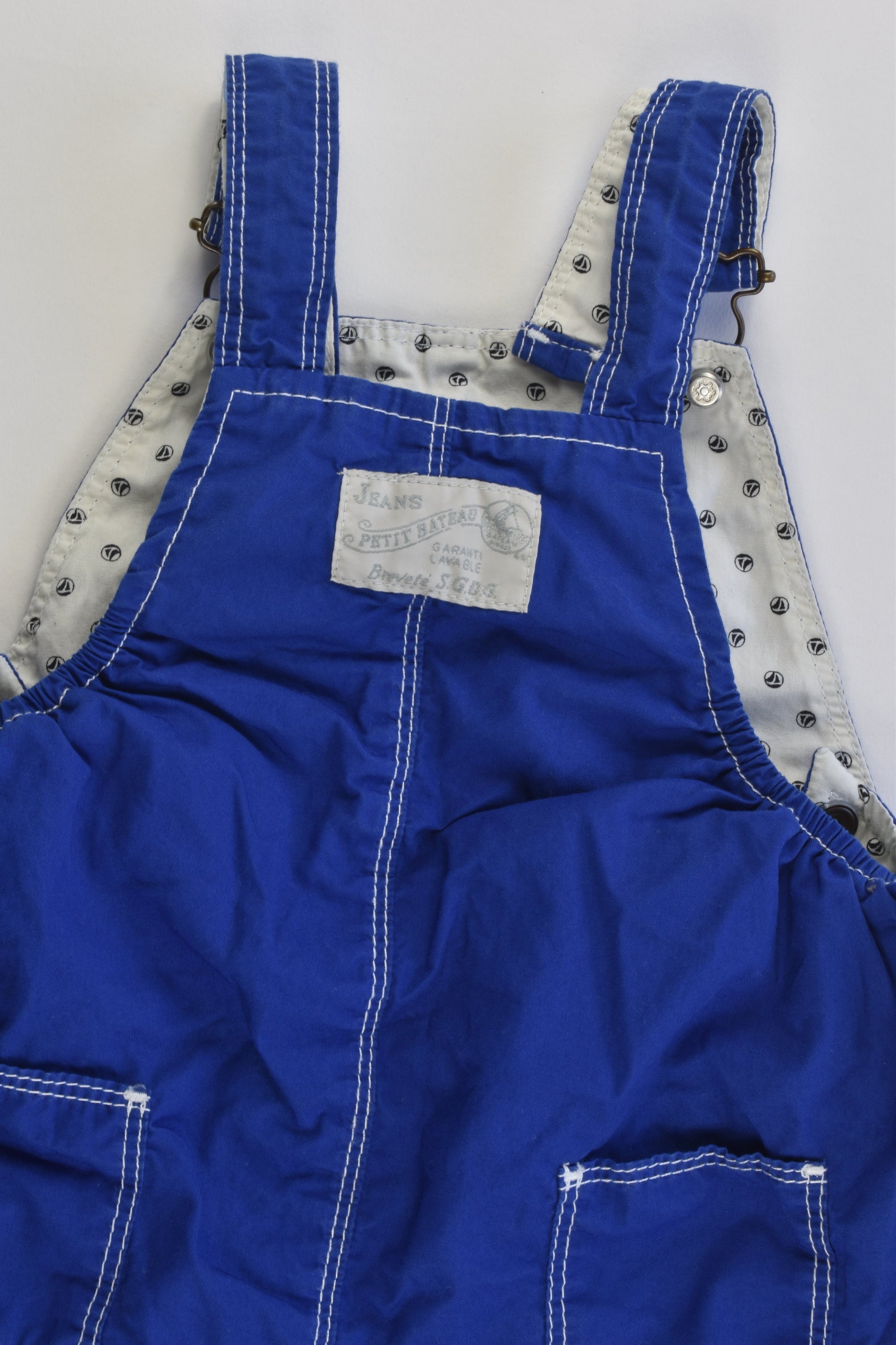 Petit Bateau (France) Size 0-1 (18 months, 81 cm) Short Overalls