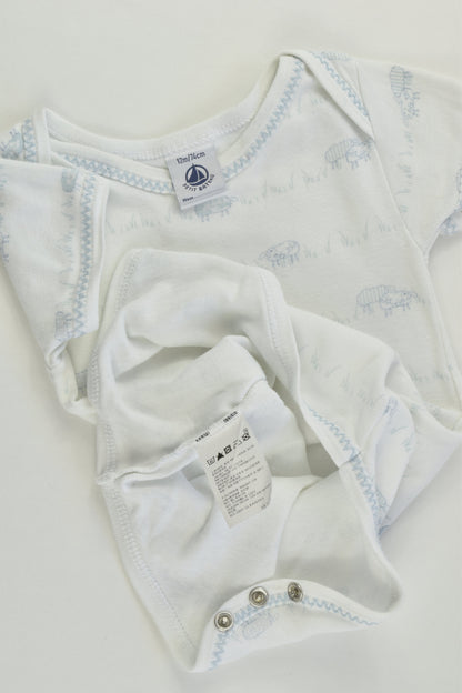 Petit Bateau (France) Size 0 (12 months, 74 cm) Sheep Bodysuit