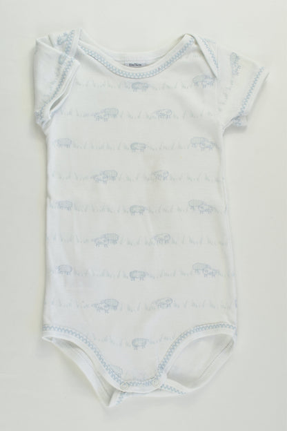 Petit Bateau (France) Size 0 (12 months, 74 cm) Sheep Bodysuit