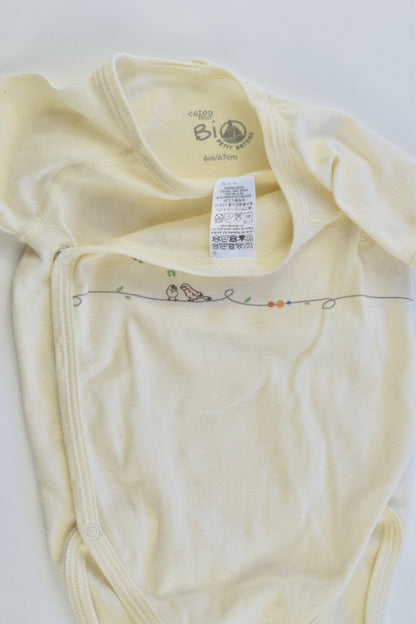 Petit Bateau (France) Size 00 (6 months, 67 cm) Bio Cotton Bodysuit