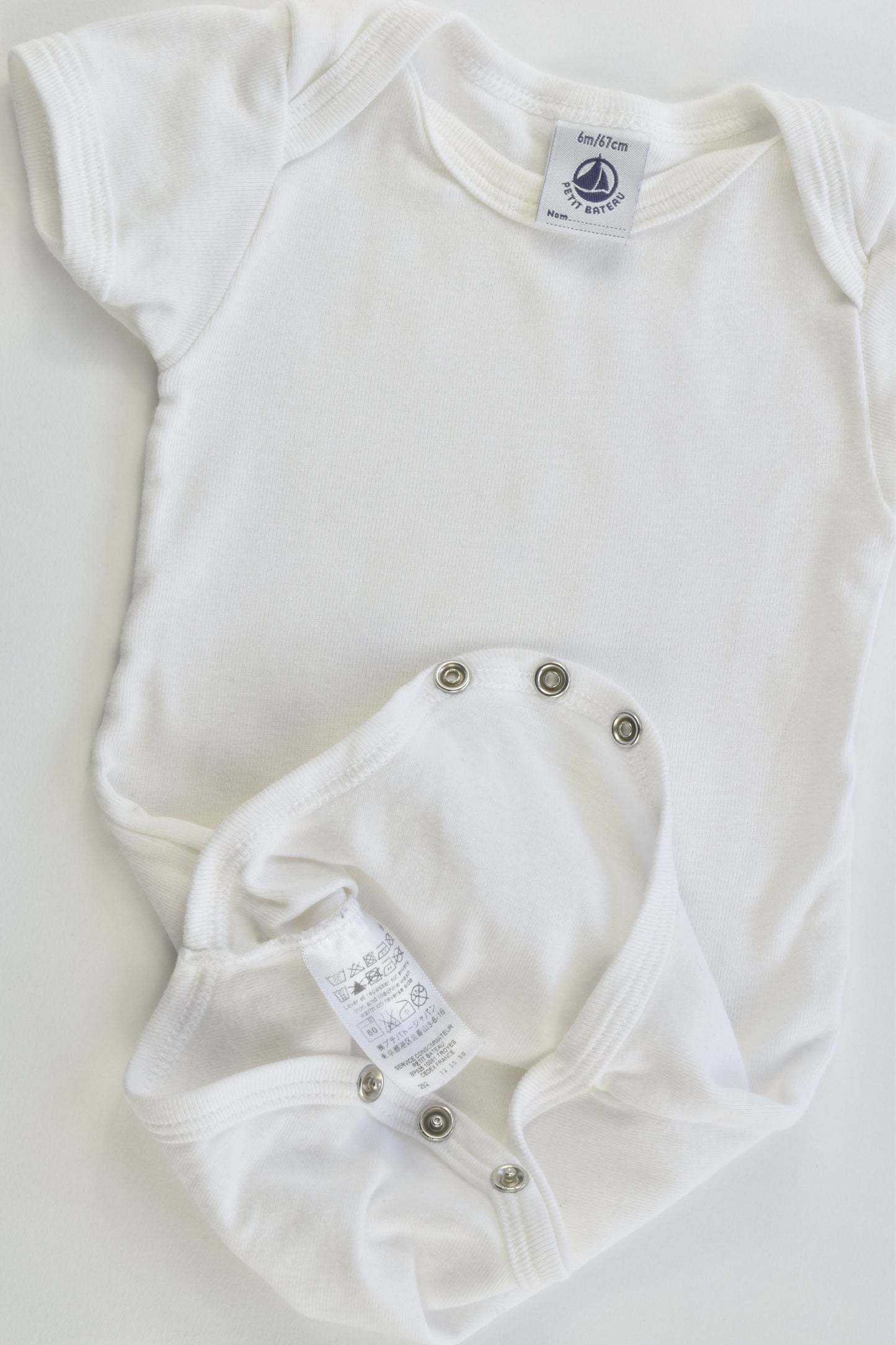 Petit Bateau (France) Size 00 (6 months, 67 cm) Bodysuit