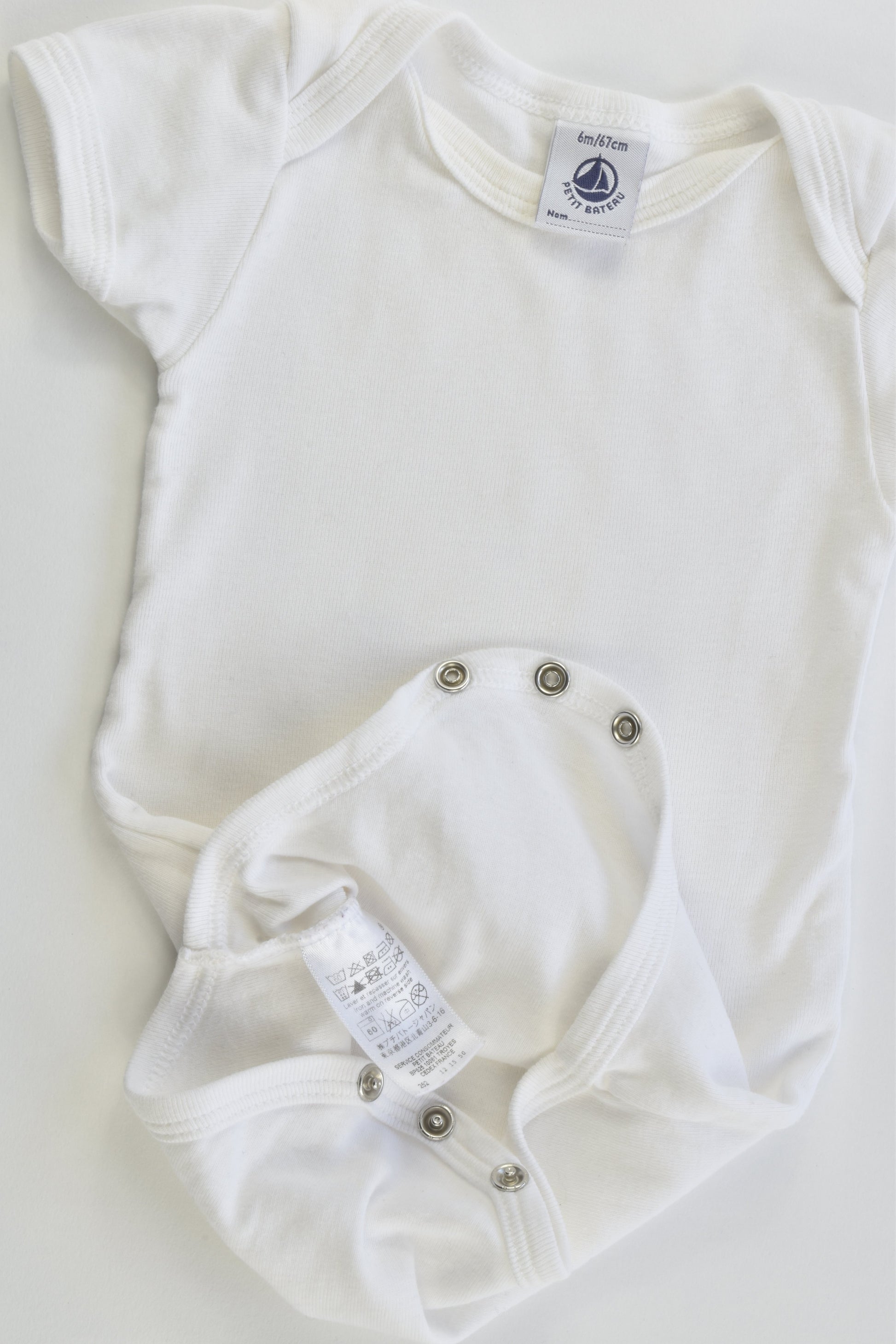 Petit Bateau (France) Size 00 (6 months, 67 cm) Bodysuit