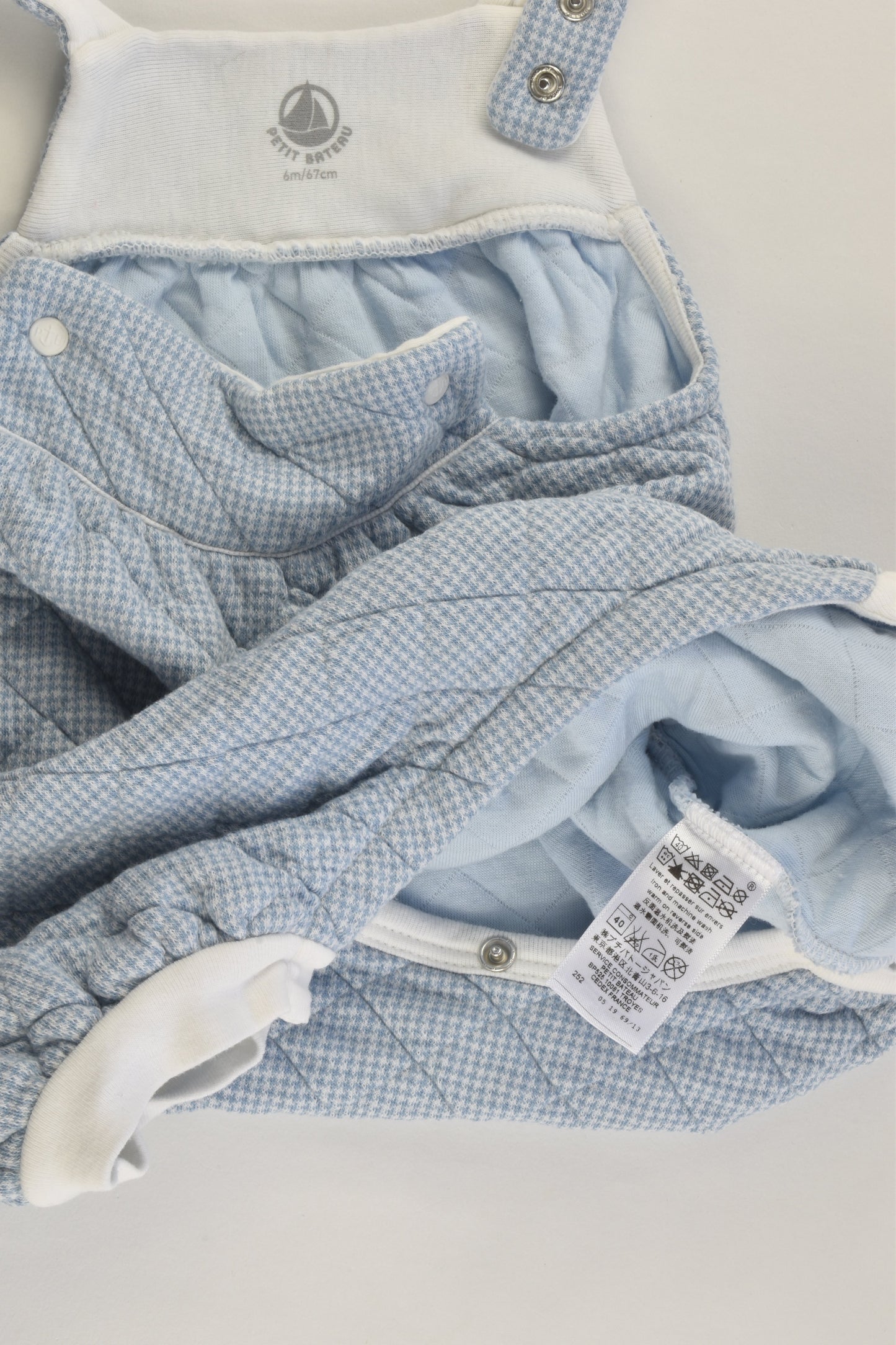 Petit Bateau (France) Size 00 (6 months, 67 cm) Short Overalls
