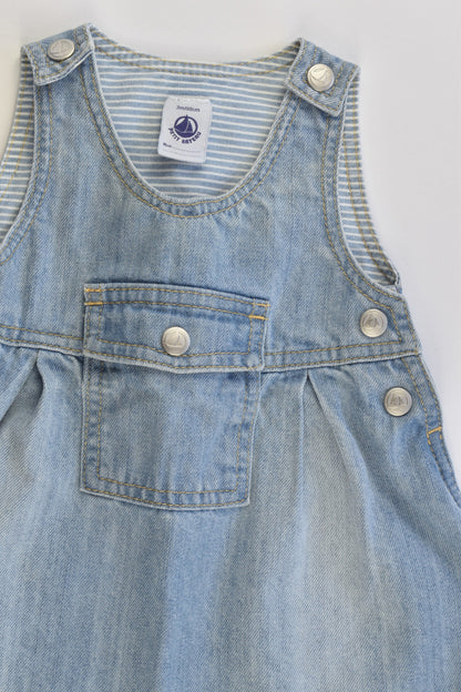 Petit Bateau (France) Size 000-00 (3 months, 60 cm) Denim Dress