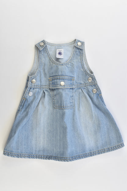 Petit Bateau (France) Size 000-00 (3 months, 60 cm) Denim Dress