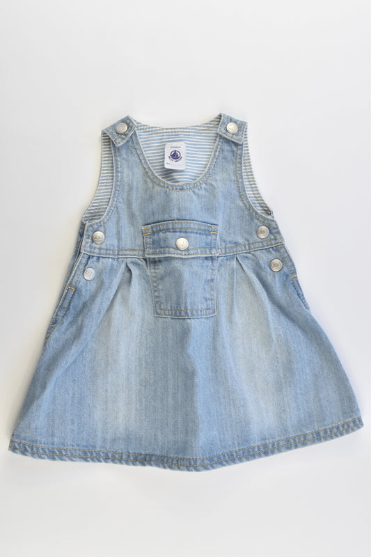Petit Bateau (France) Size 000-00 (3 months, 60 cm) Denim Dress