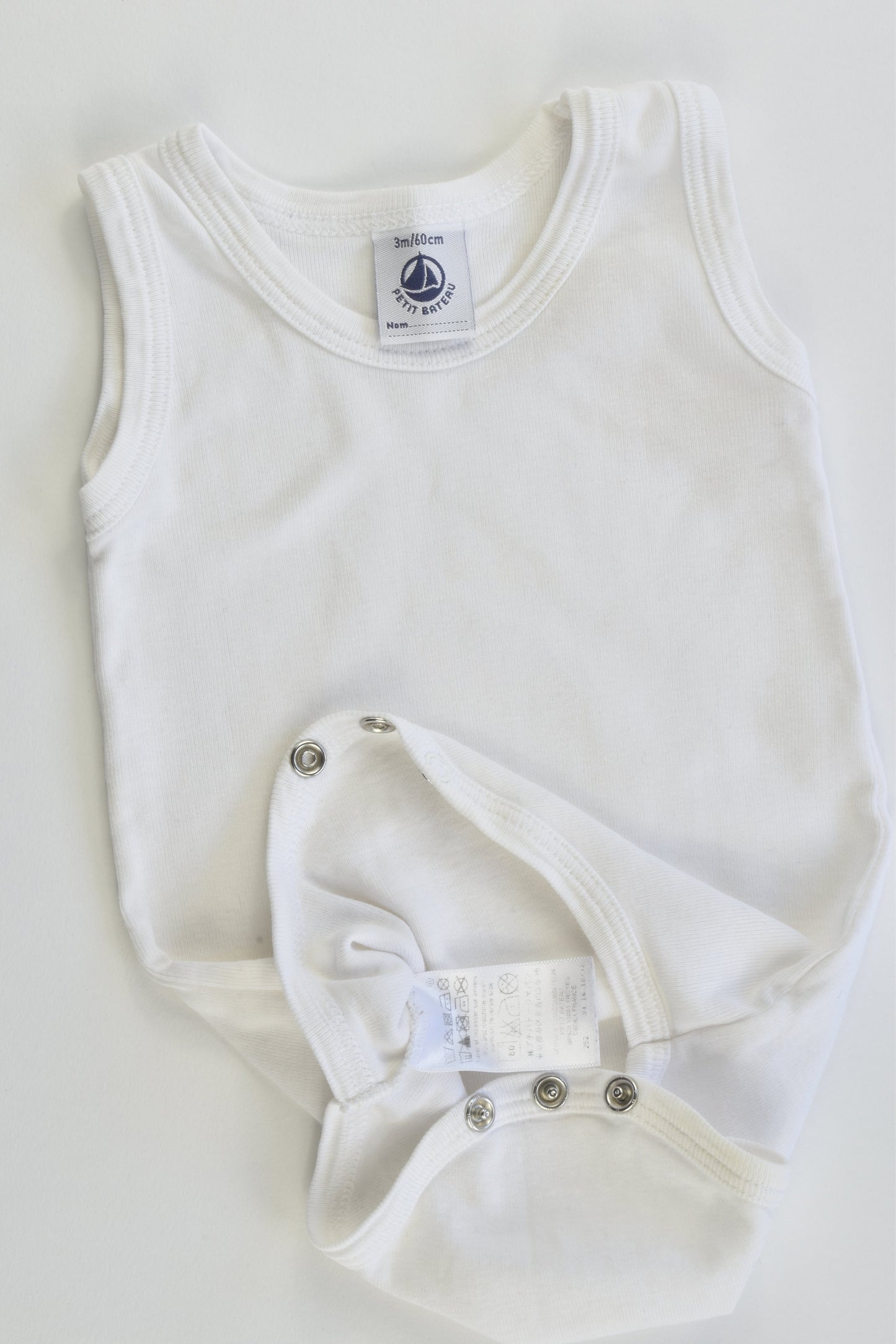 Petit Bateau (France) Size 000 (3 months, 60 cm) Bodysuit