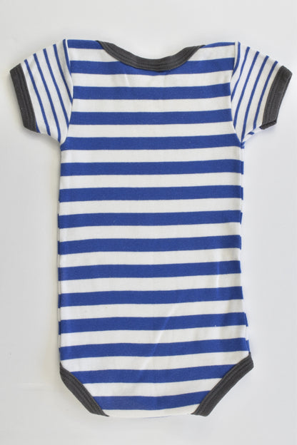 Petit Bateau (France) Size 000 (3 months, 60 cm) Striped Bodysuit
