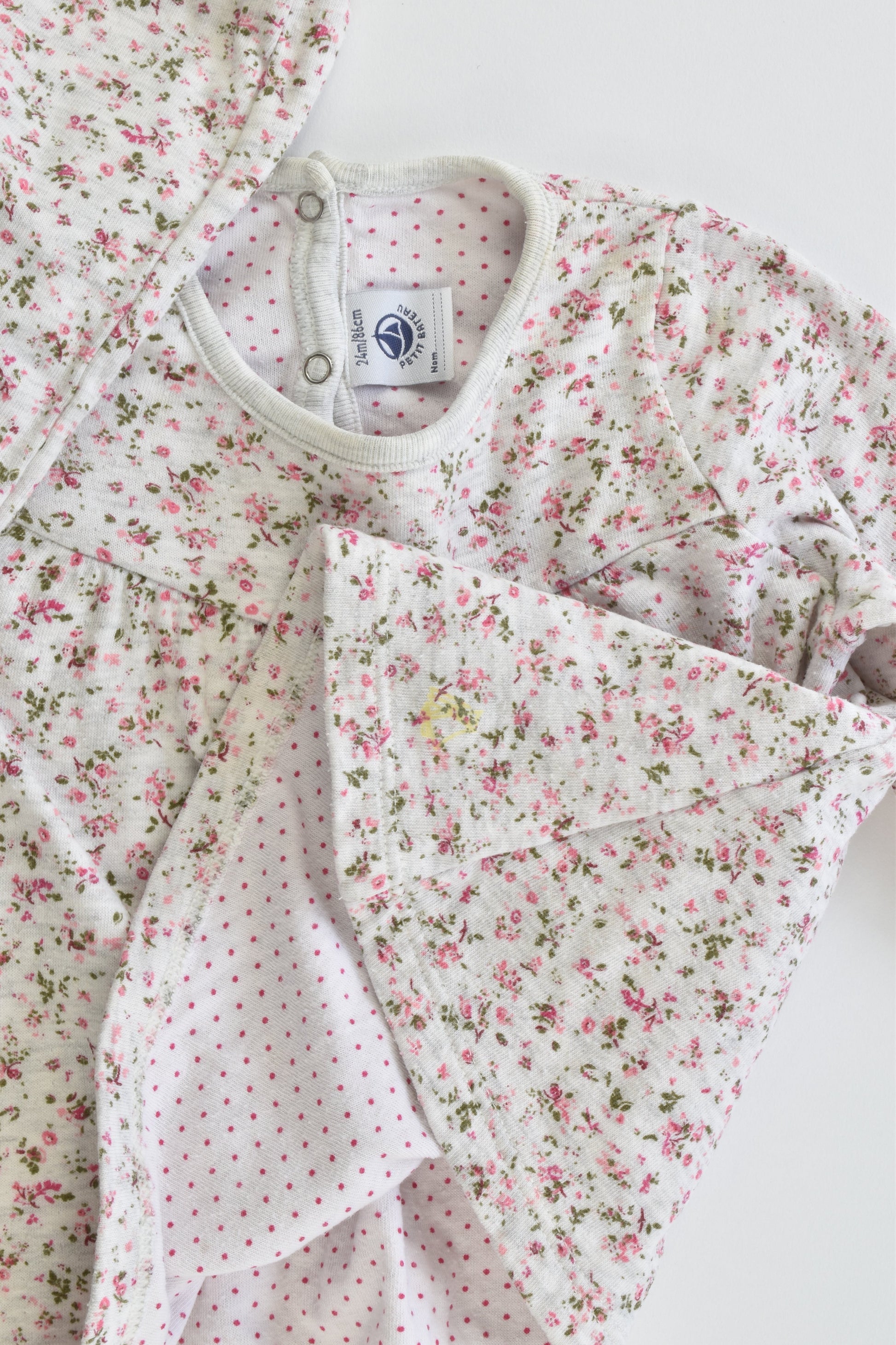 Petit Bateau (France) Size 1 (24 months, 86 cm) Floral Top