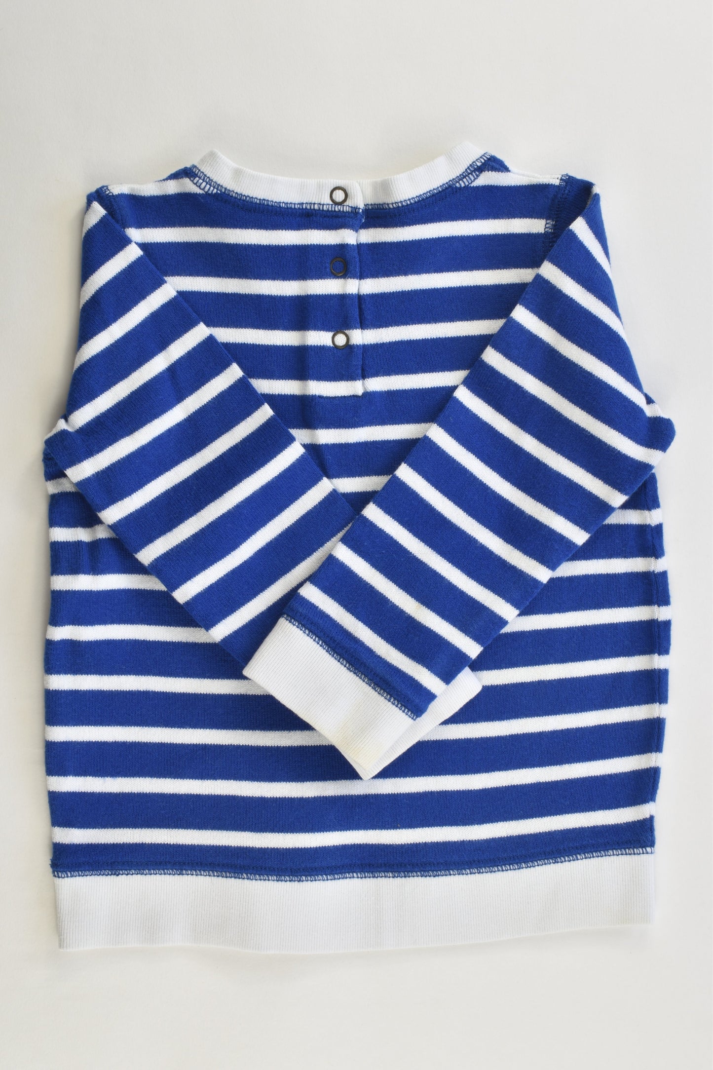 Petit Bateau (France) Size 1 (24 months, 86 cm) Striped Anchor Sweater