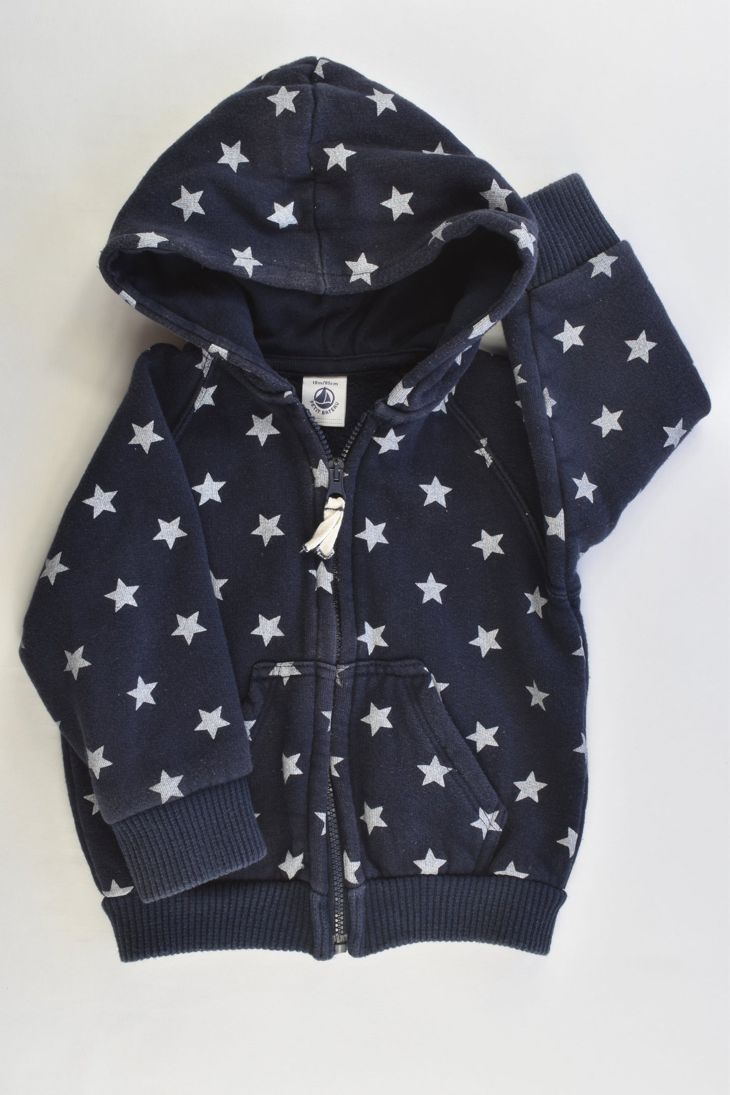 Petit Bateau (France) Size 18 months (81 cm) Stars Hooded Jumper and Trackpants