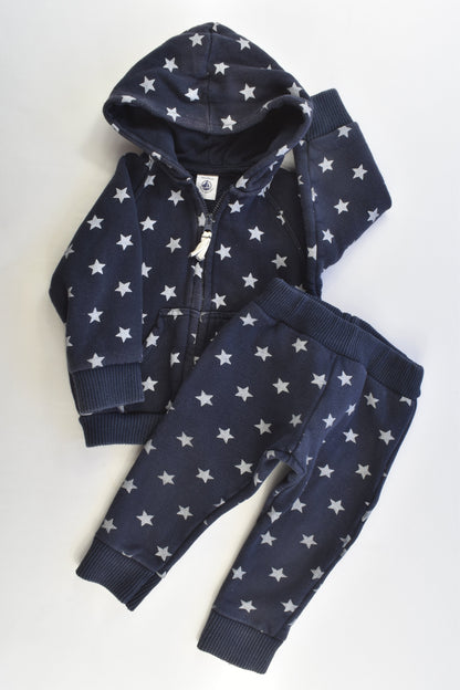 Petit Bateau (France) Size 18 months (81 cm) Stars Hooded Jumper and Trackpants