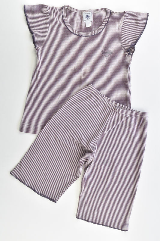 Petit Bateau (France) Size 3-4 (4 years, 102 cm) Striped Pj Set