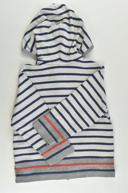 Petit Bateau (France) Size 3-4 (4 years, 102 cm) Striped Zip Hooded Jumper