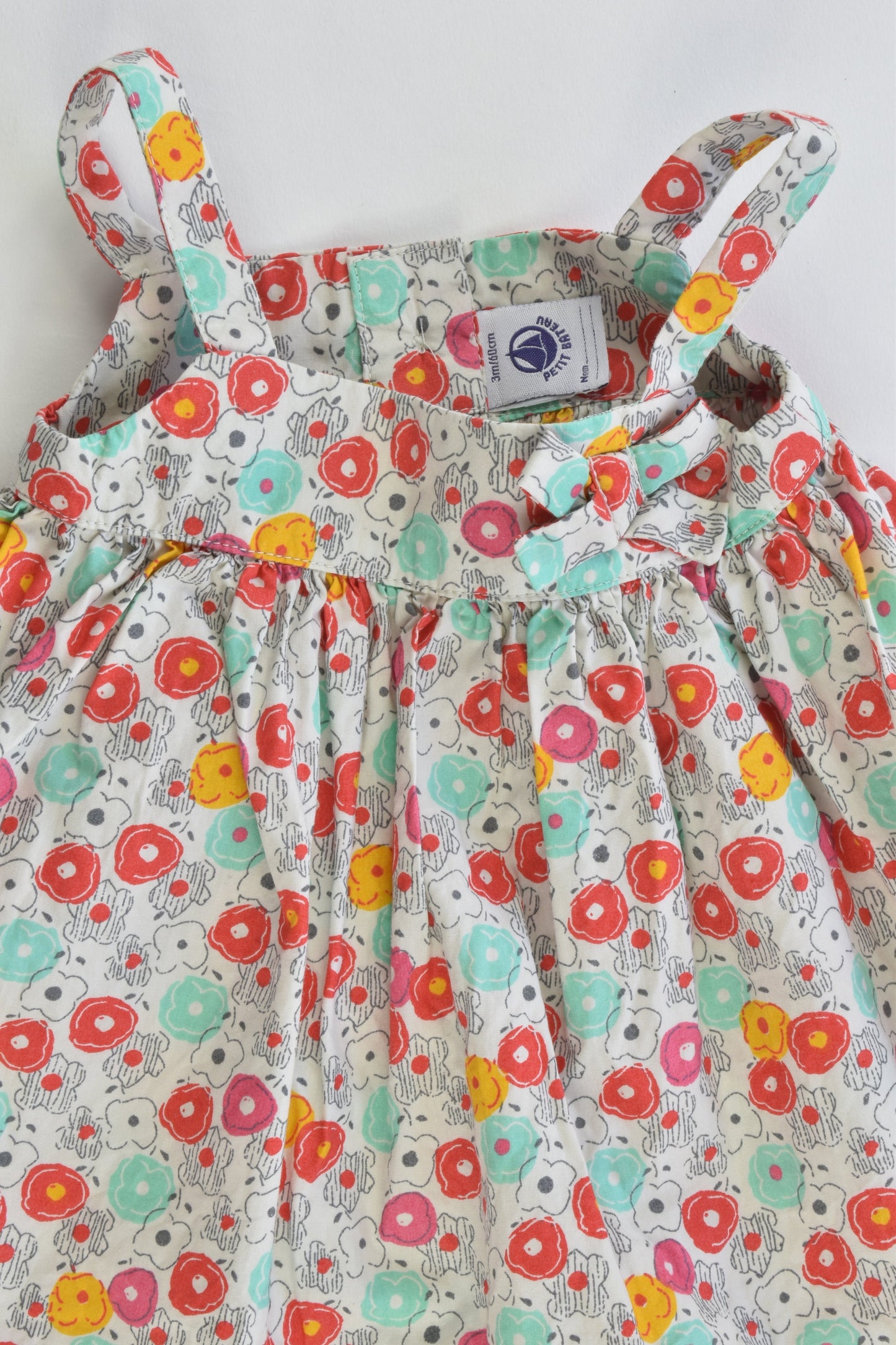 Petit Bateau (France) Size 3 months (60 cm) Floral Dress