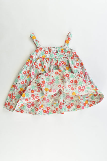 Petit Bateau (France) Size 3 months (60 cm) Floral Dress