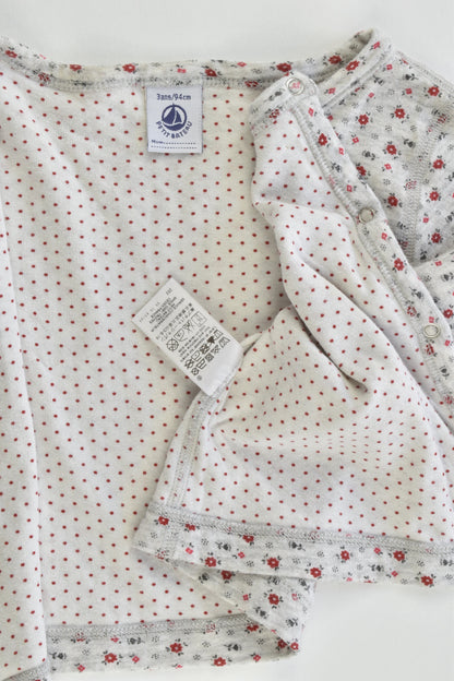 Petit Bateau (France) Size 3 years (94 cm) Floral Cardigan