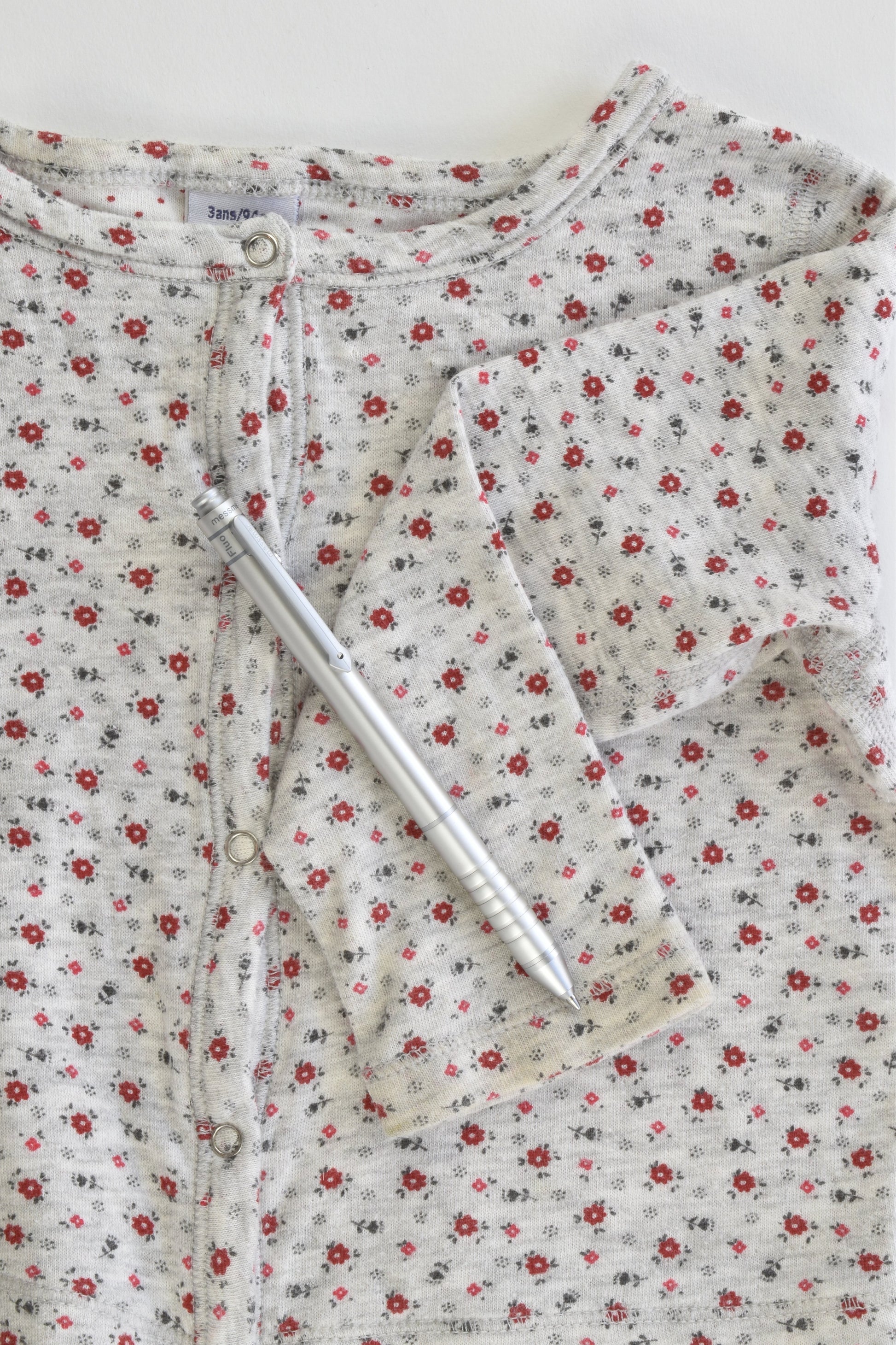 Petit Bateau (France) Size 3 years (94 cm) Floral Cardigan