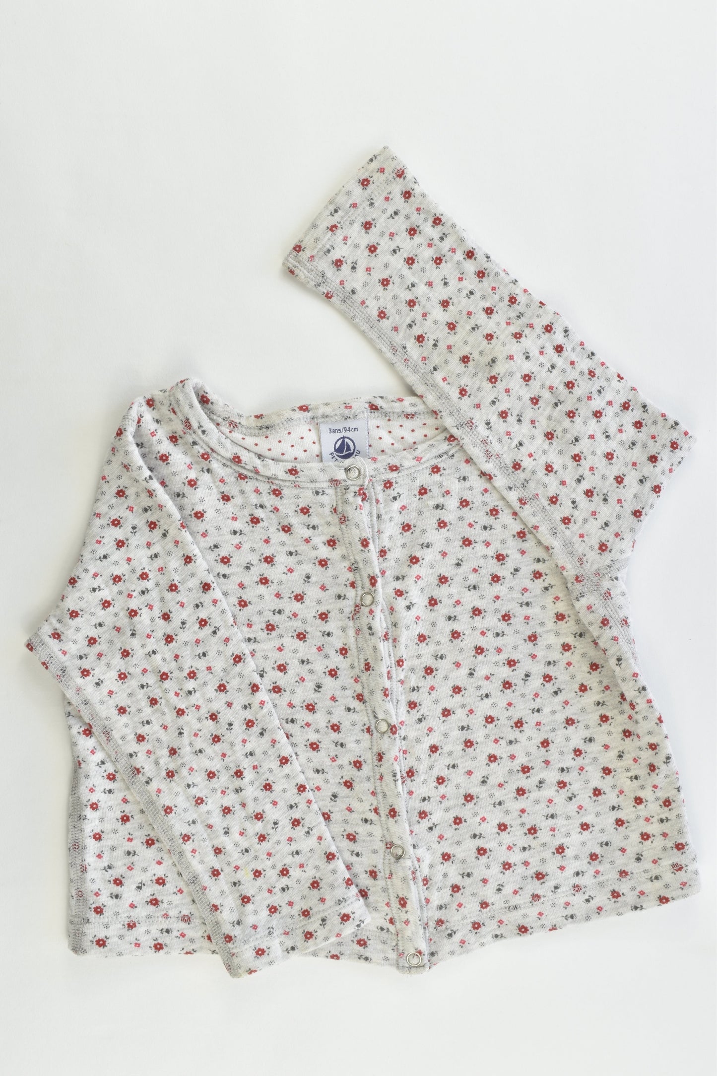 Petit Bateau (France) Size 3 years (94 cm) Floral Cardigan