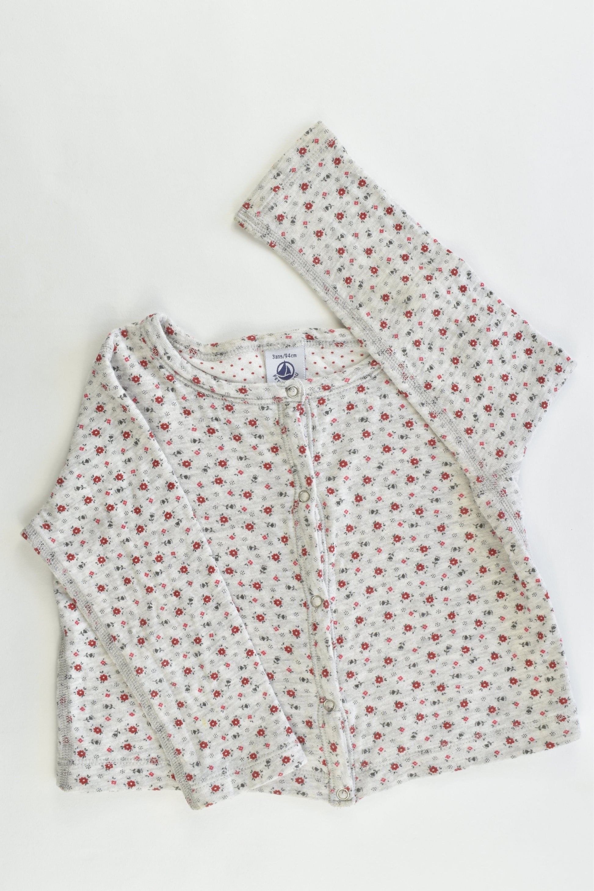 Petit Bateau (France) Size 3 years (94 cm) Floral Cardigan