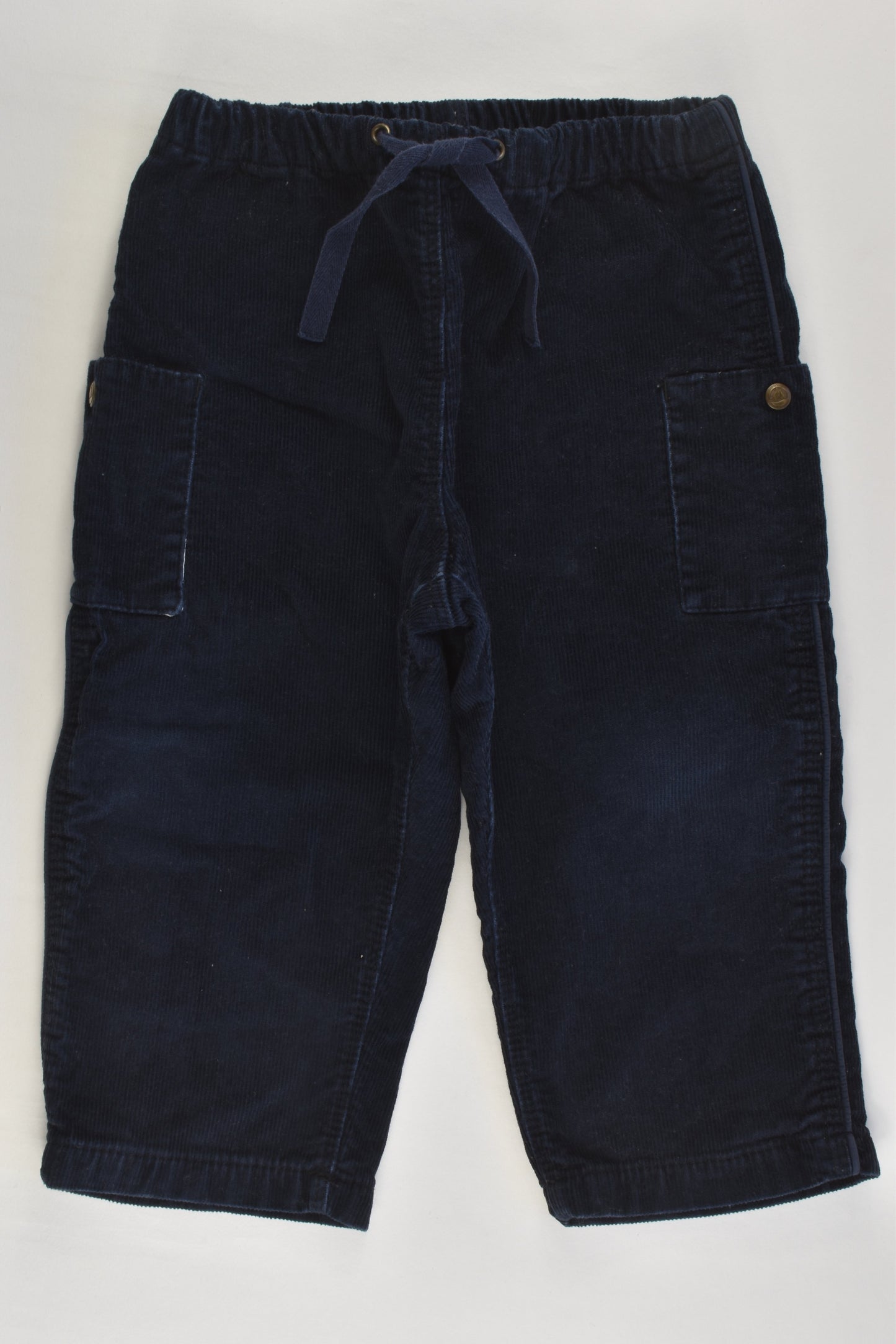 Petit Bateau Size 0-1 (18 months, 81 cm) Lined Nautical Cord Pants