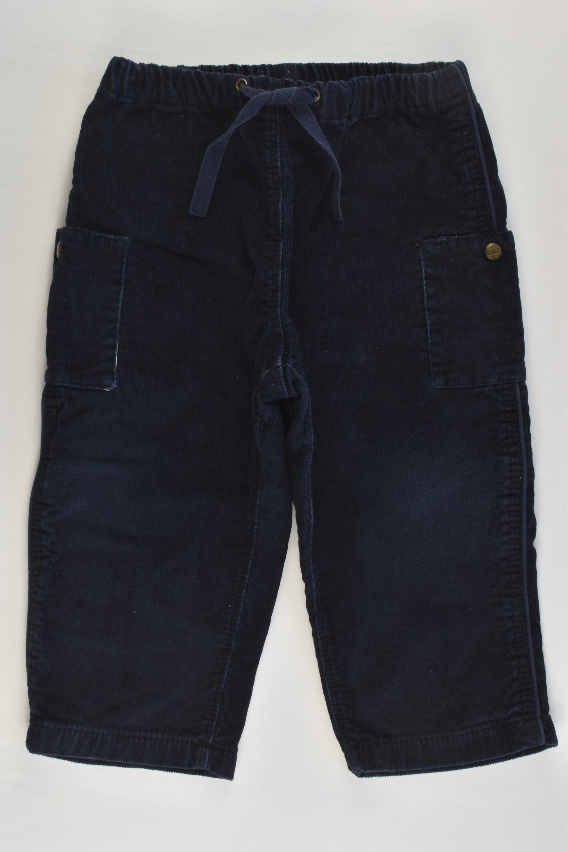 Petit Bateau Size 0-1 (18 months, 81 cm) Lined Nautical Cord Pants