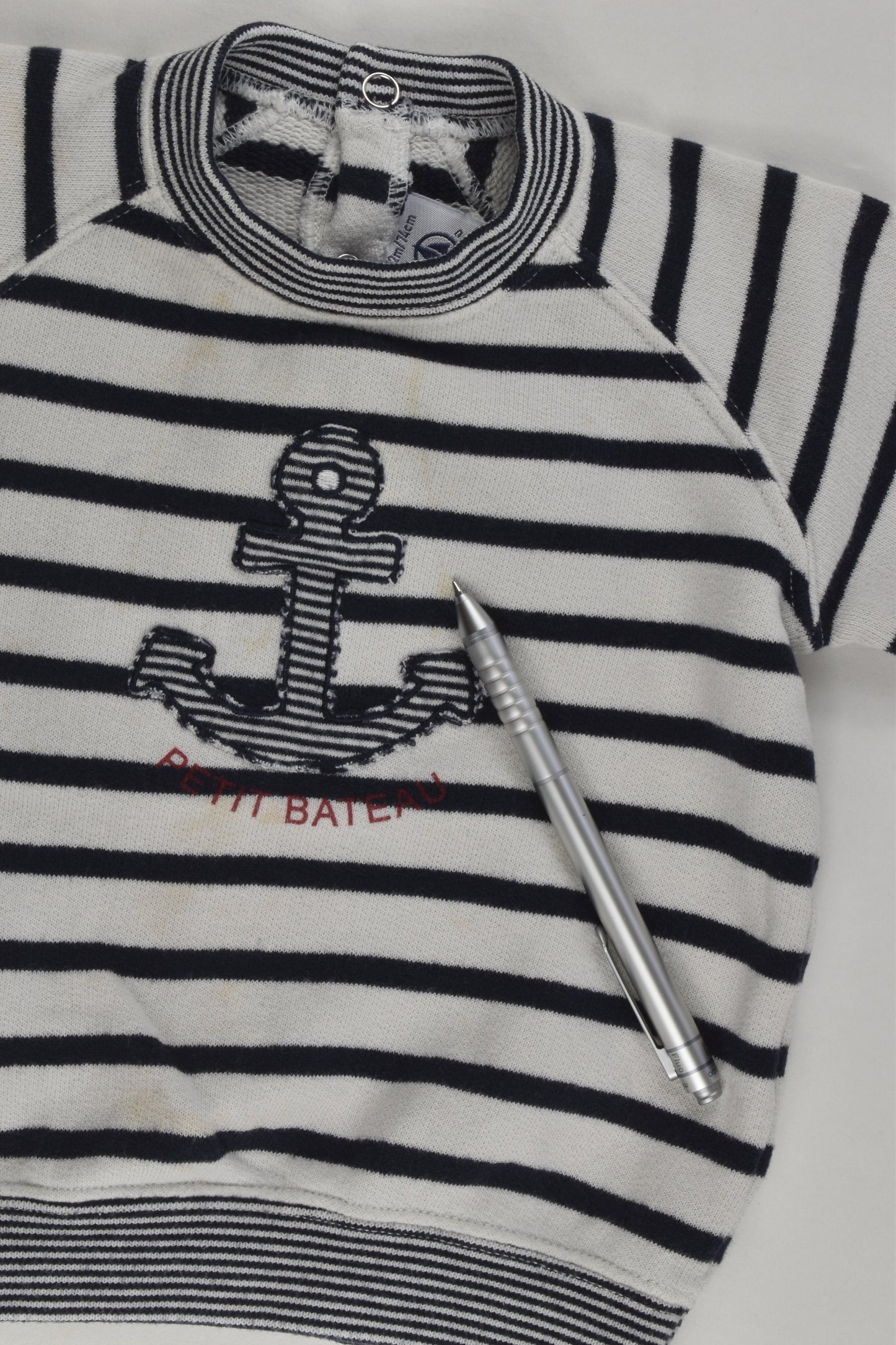Petit Bateau Size 0 (12 months, 74 cm) Nautical Sweater