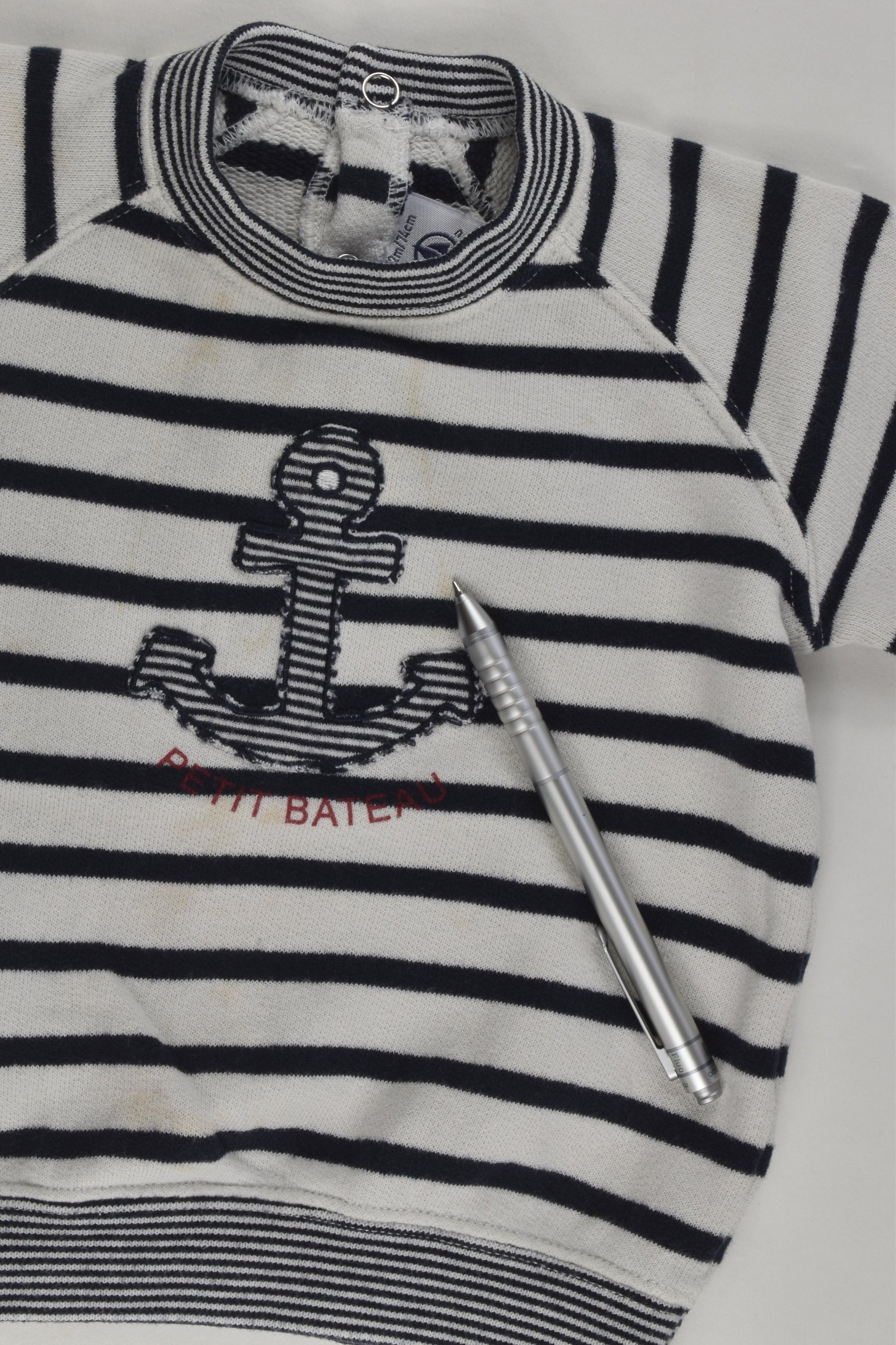Petit Bateau Size 0 (12 months, 74 cm) Nautical Sweater