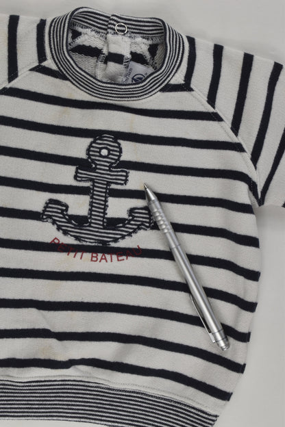 Petit Bateau Size 0 (12 months, 74 cm) Nautical Sweater