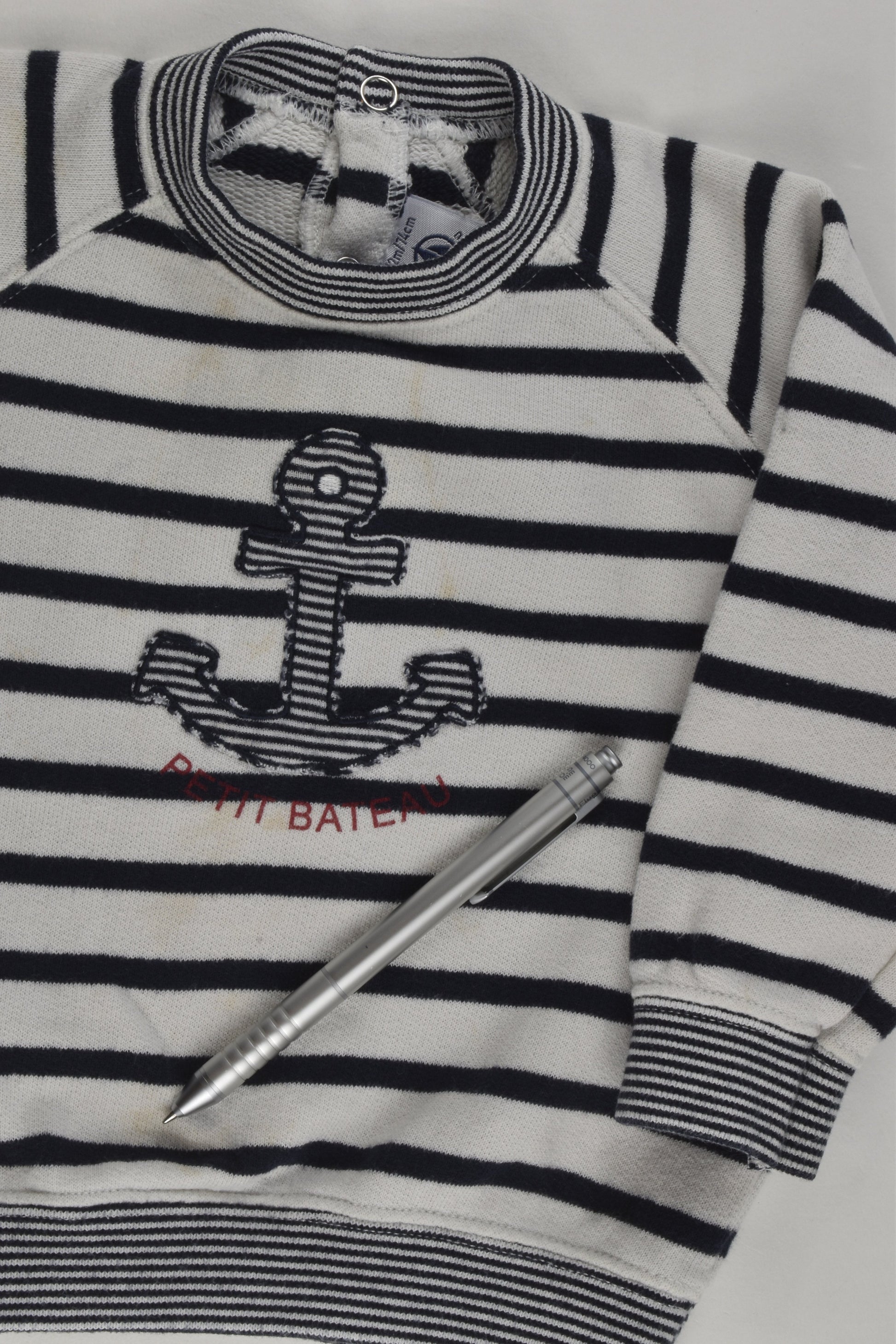 Petit Bateau Size 0 (12 months, 74 cm) Nautical Sweater