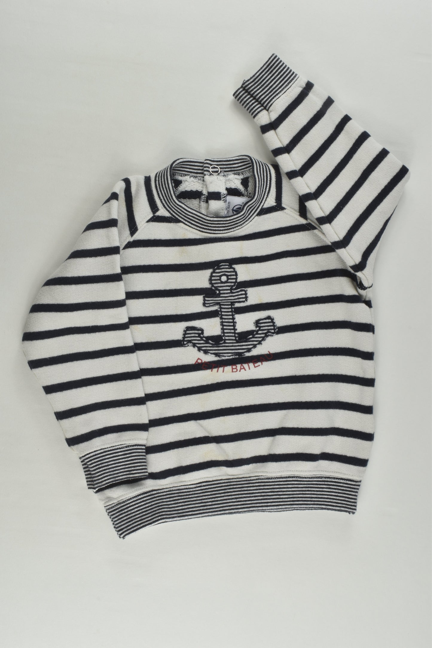 Petit Bateau Size 0 (12 months, 74 cm) Nautical Sweater