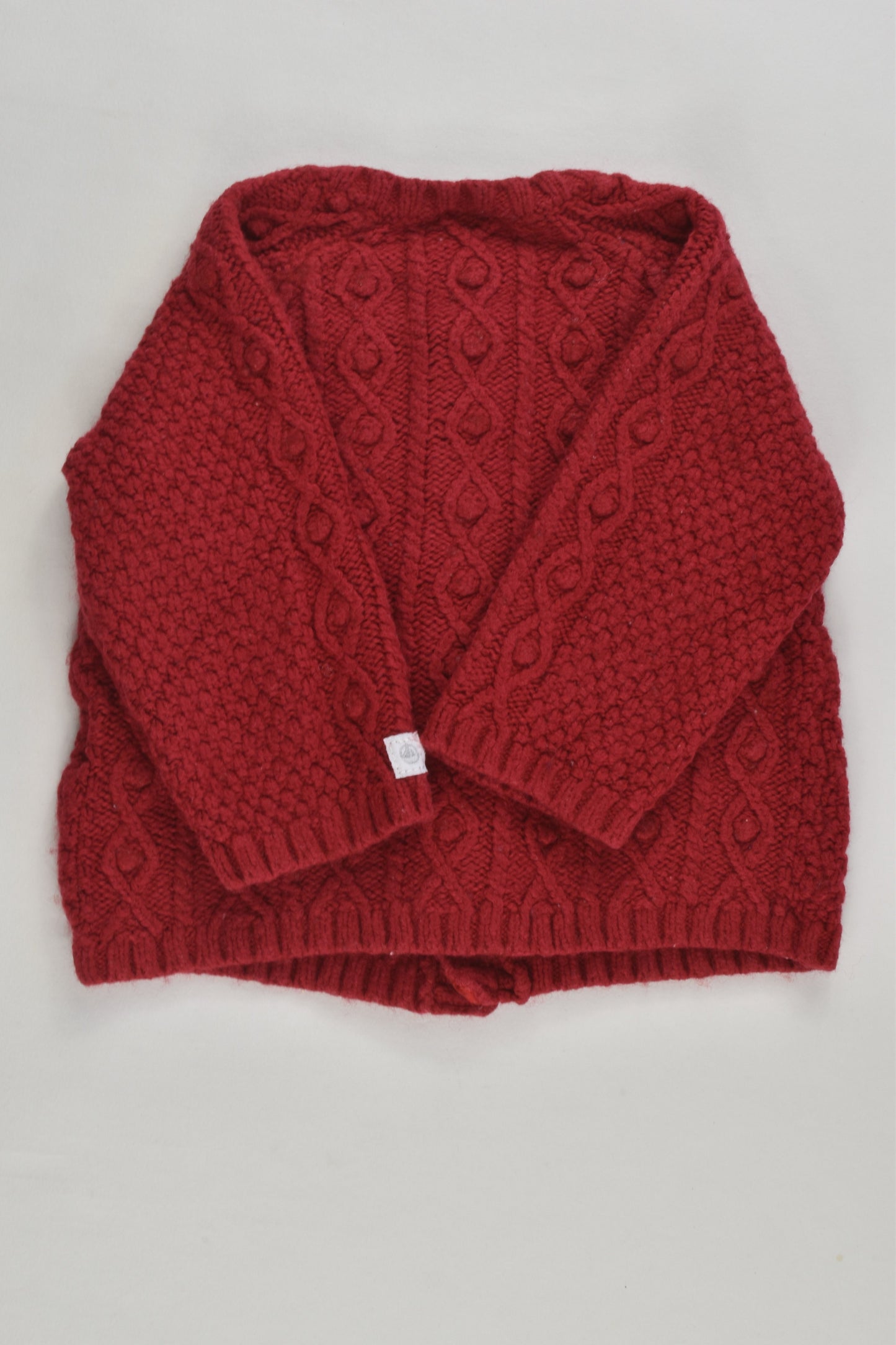 Petit Bateau Size 000 (3 months, 60 cm) Knitted Cardigan