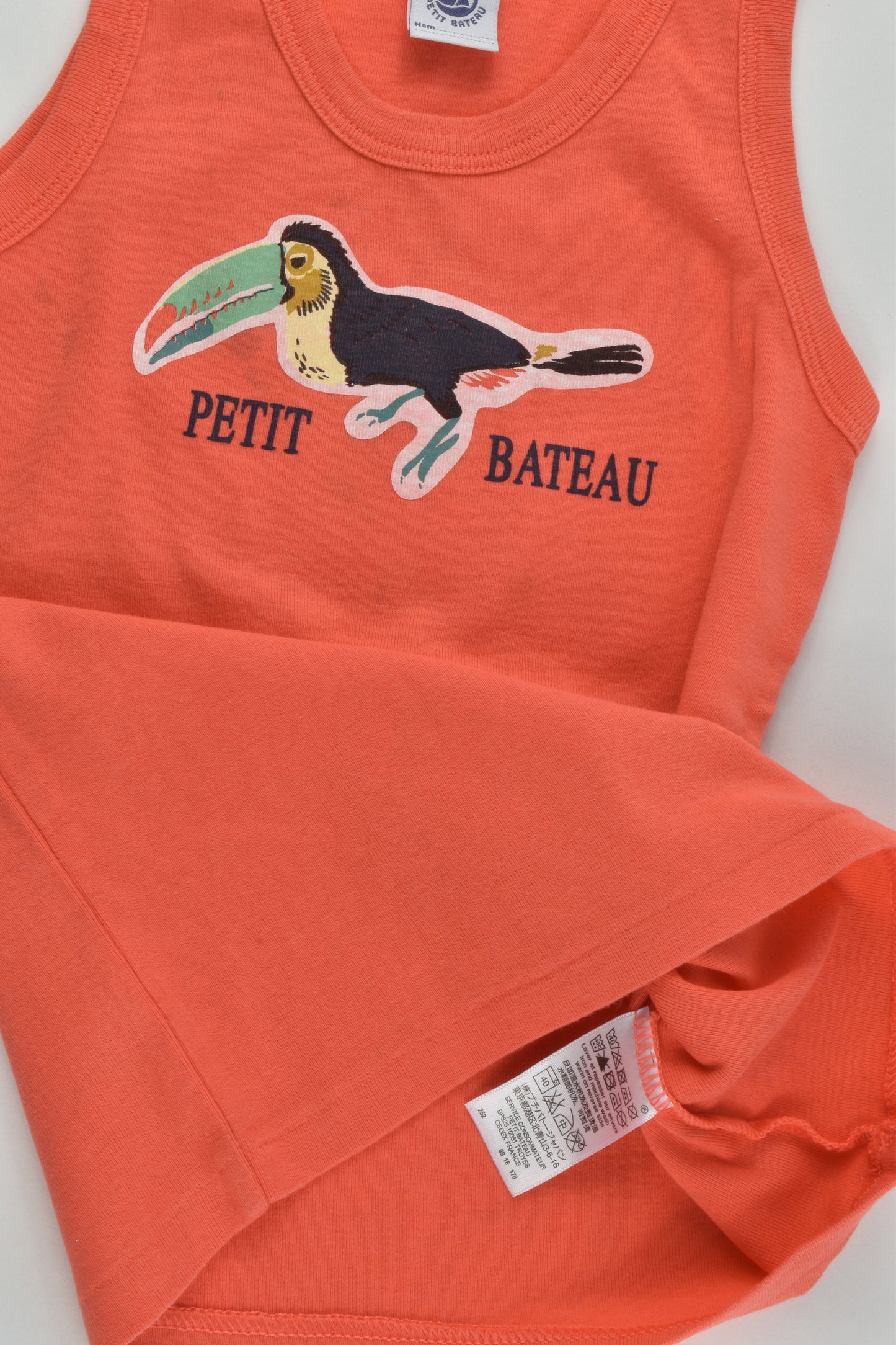 Petit Bateau Size 4 (4 years, 104 cm) Toucan Tank Top