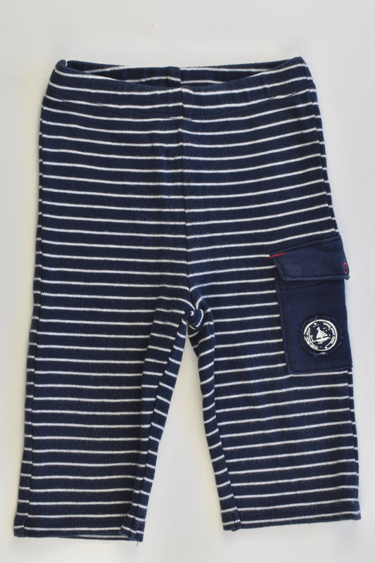 Petit Lem Size 00 (6 months) Striped Pants With Sailboat Detail