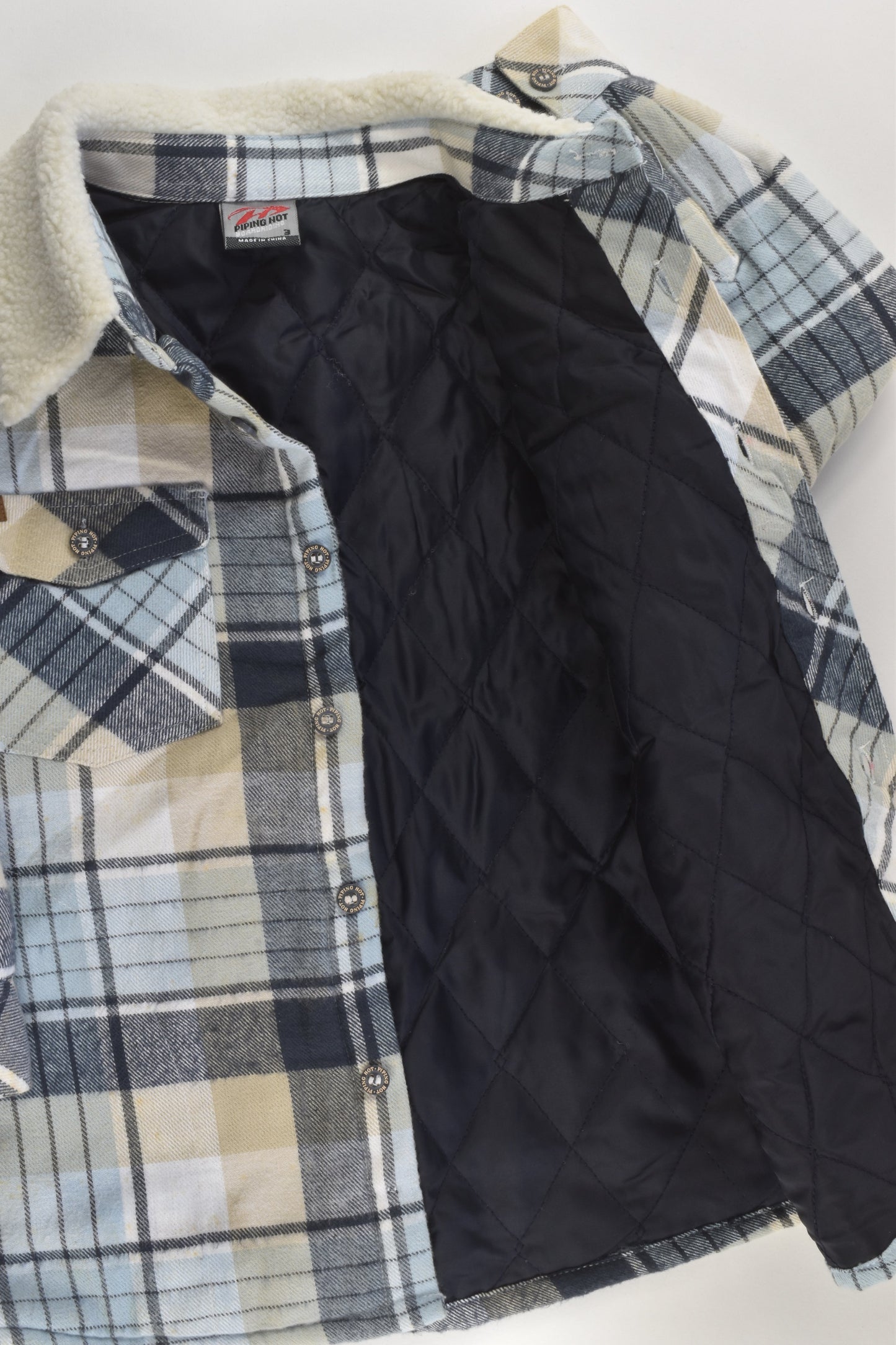 Piping Hot Size 3 Checked Jacket