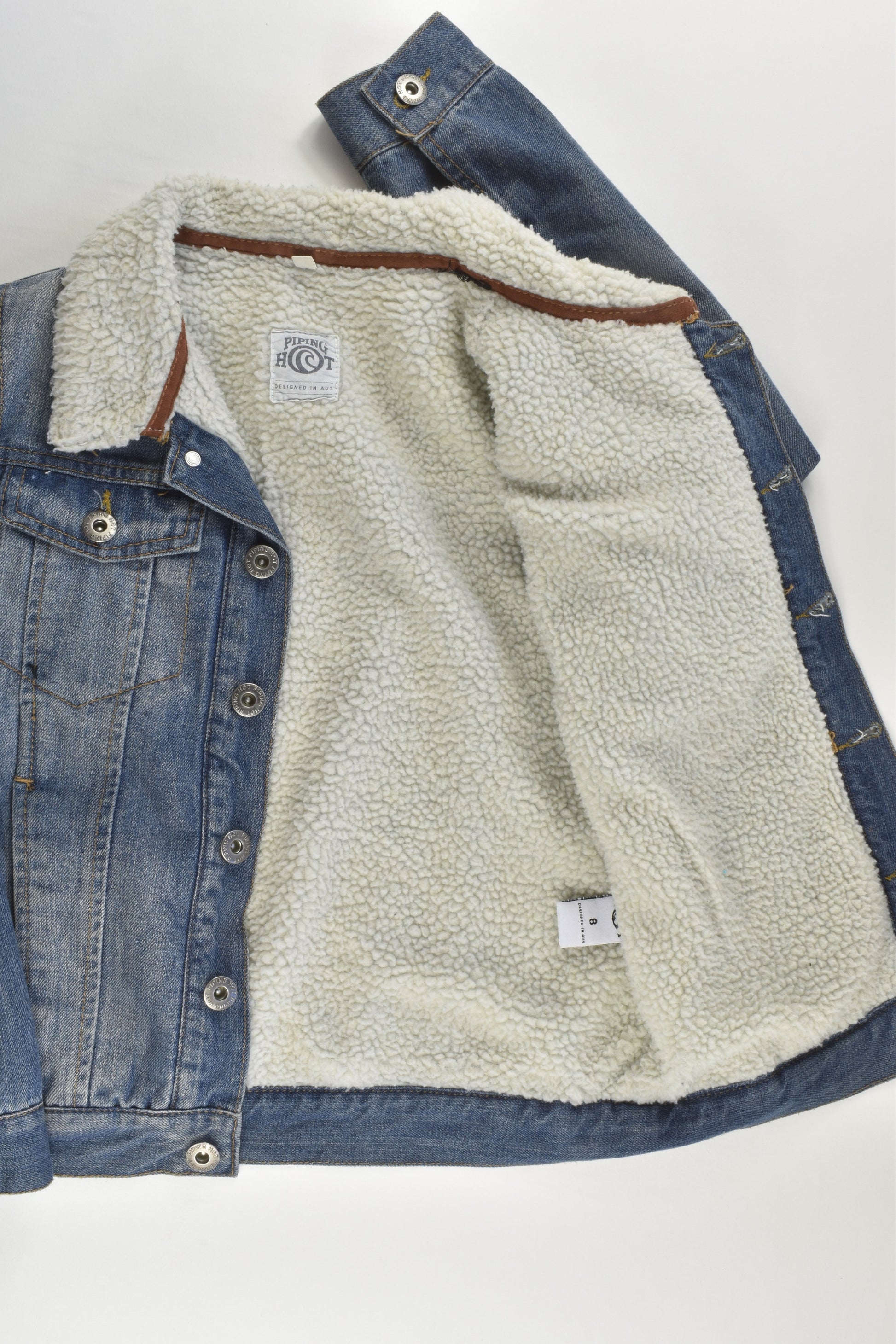 Piping Hot Size 8 Sherpa Denim Jacket
