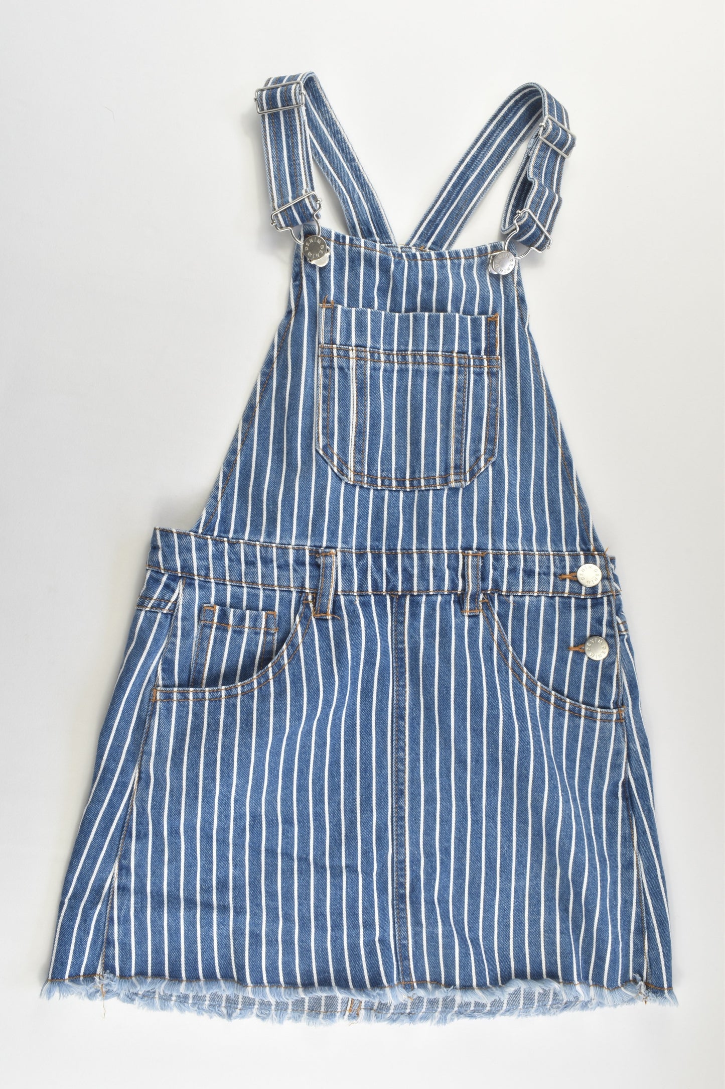 Piping Hot Size 8 Striped Denim Dress