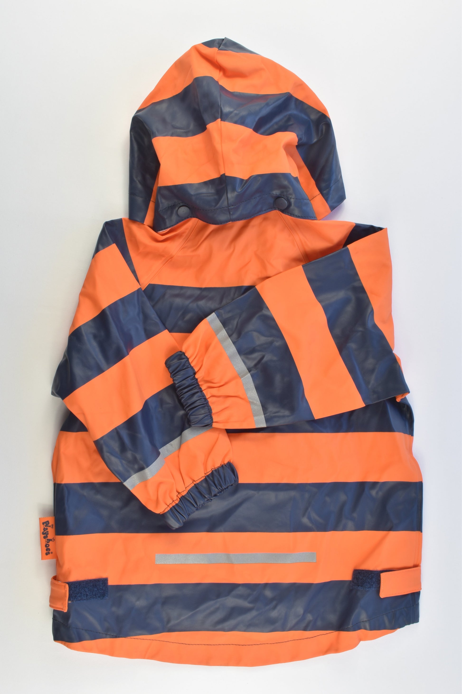 Playshoes (Germany) Size 1-2 (86 cm) Hooded Striped Rain Jacket