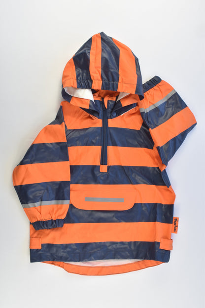 Playshoes (Germany) Size 1-2 (86 cm) Hooded Striped Rain Jacket