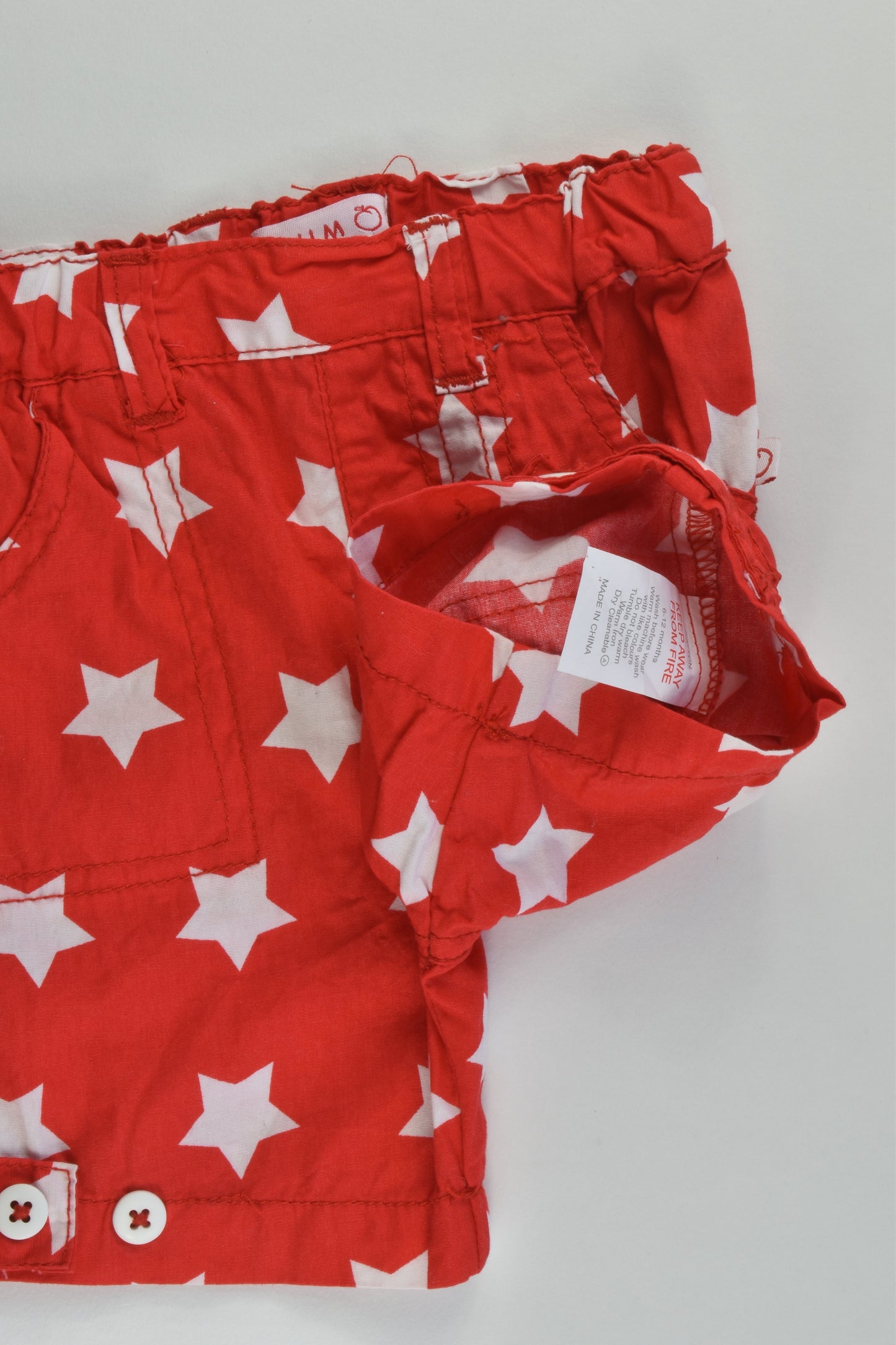 Plum Size 0 (6-12 months) Stars Shorts