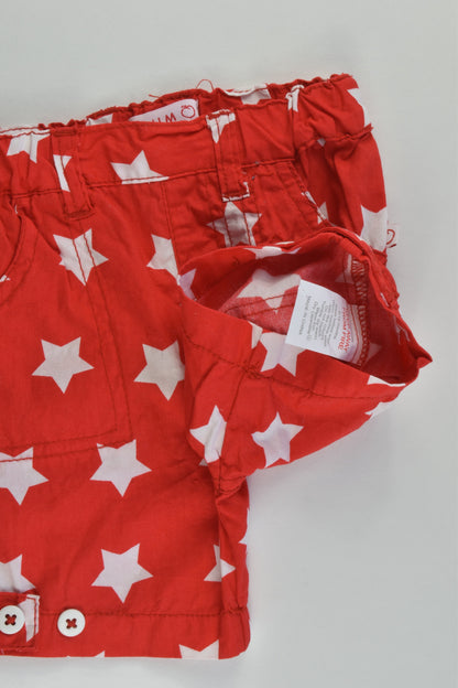 Plum Size 0 (6-12 months) Stars Shorts