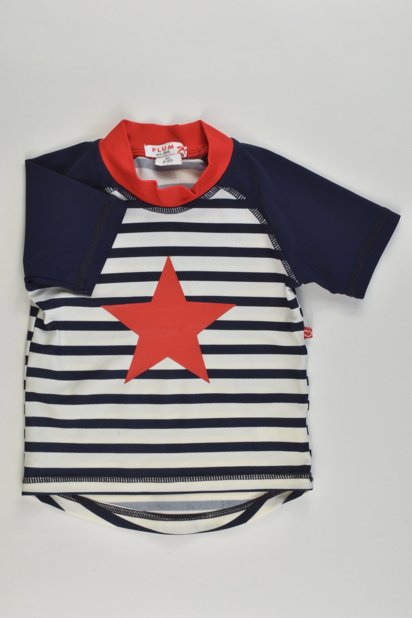 Plum Size 00 (3-6 months) Star and Stripes Rashie Top
