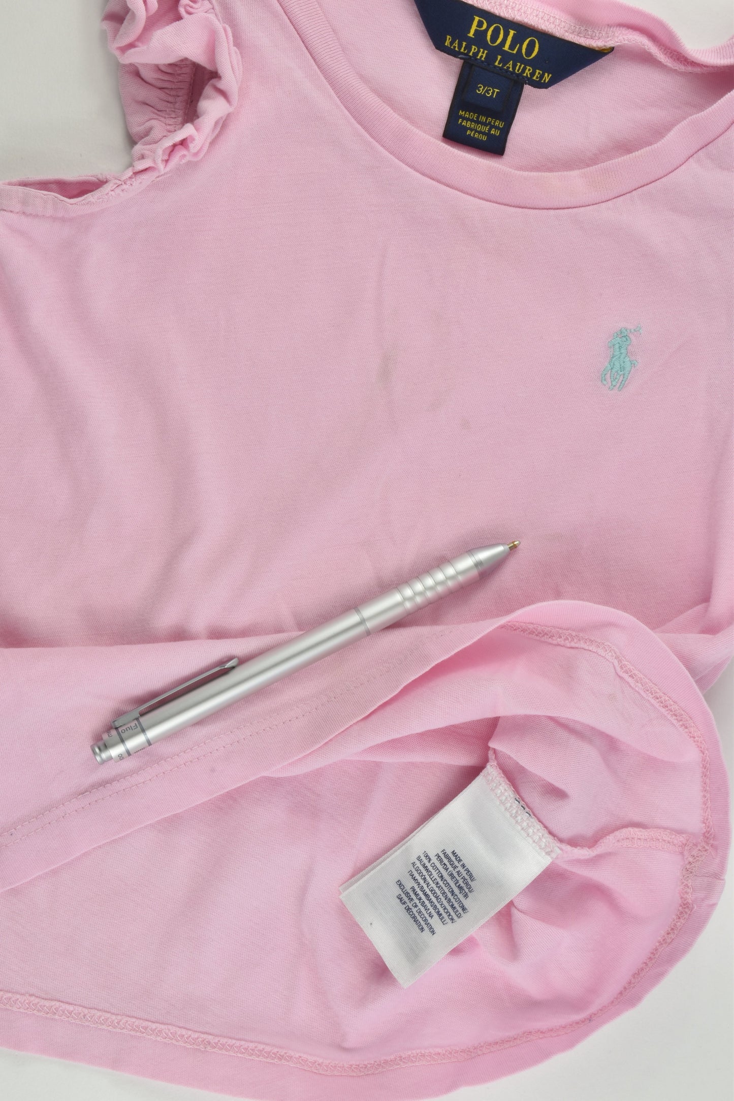 Polo Ralph Lauren Size 3 Frill Sleeves T-shirt