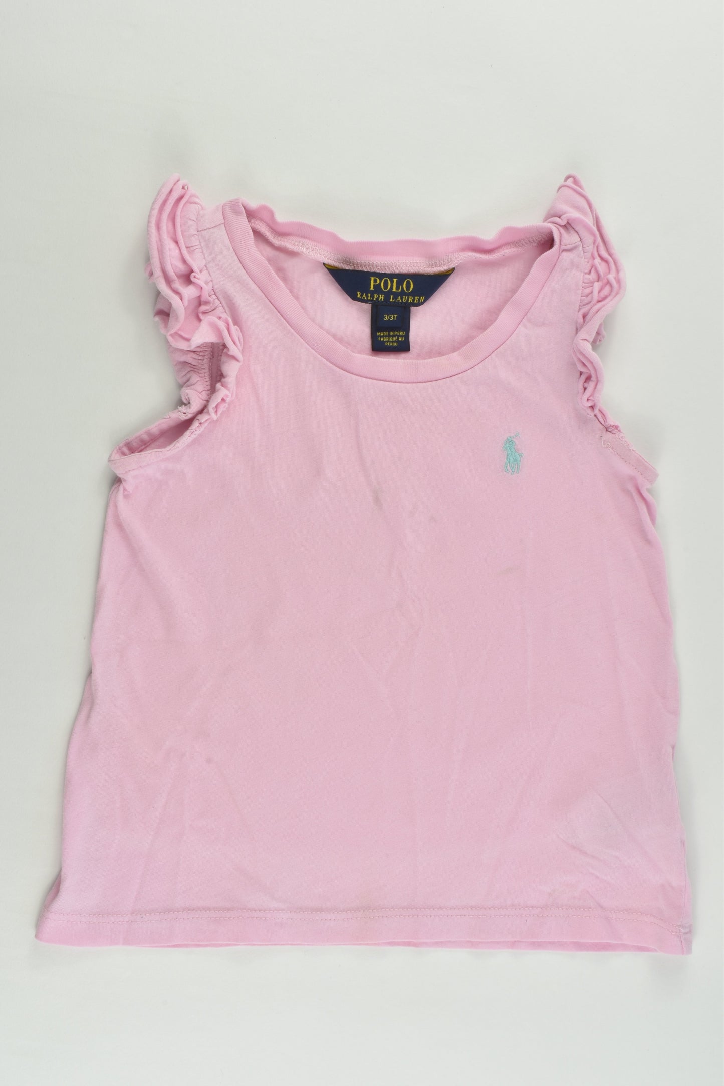 Polo Ralph Lauren Size 3 Frill Sleeves T-shirt
